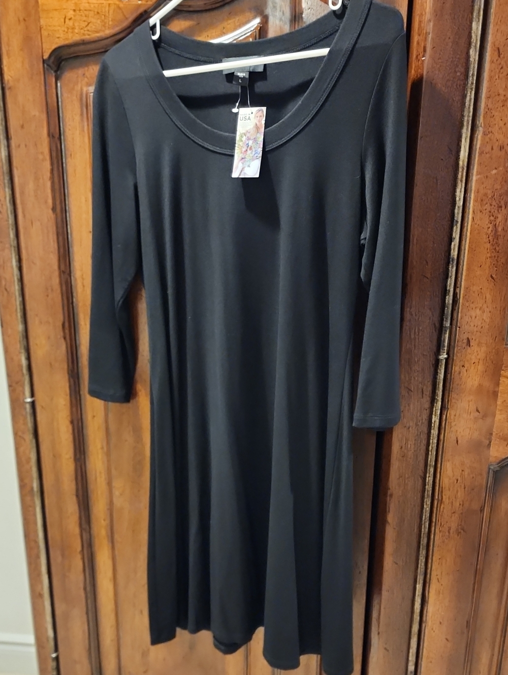 Karen Kane Classic Black Scoop Neck Women's Dress NWT